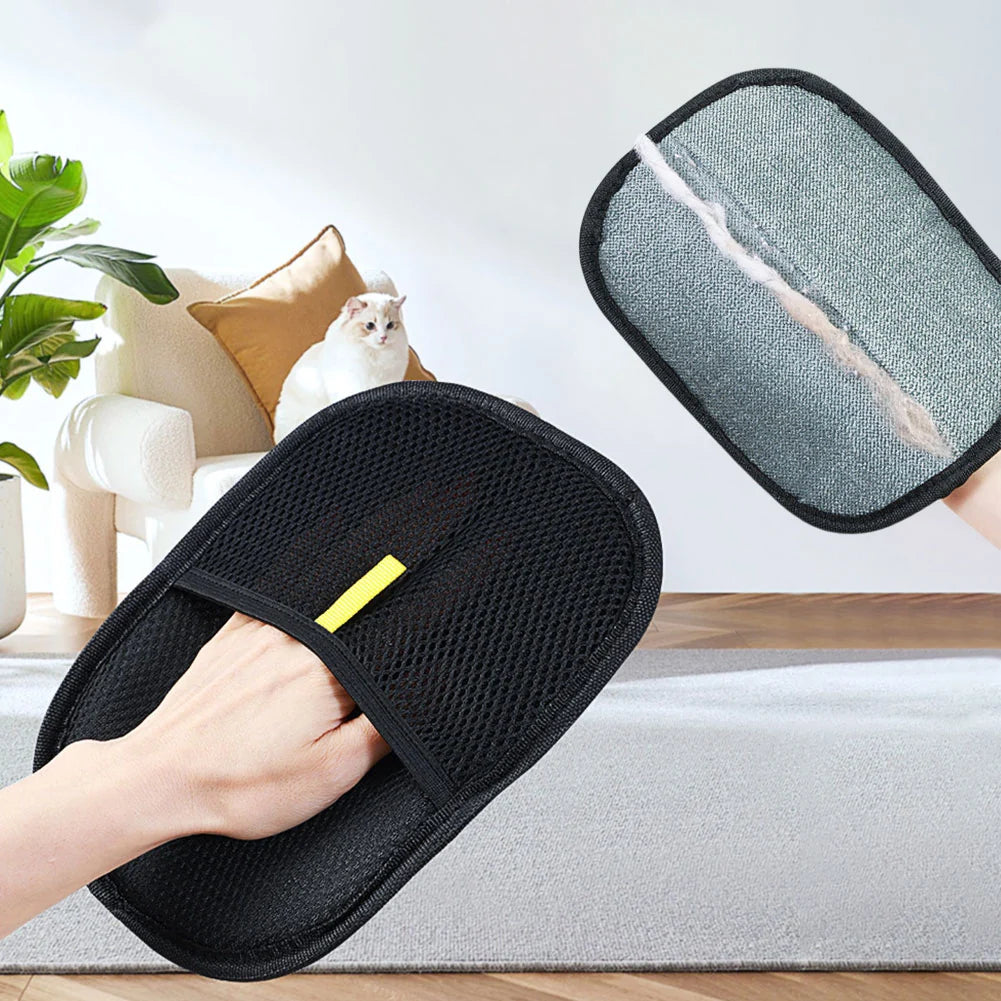 Pet Hair Remover Mitt and Deshedding Gloves for Dogs, Cats, and Rabbits with Various Coat Types