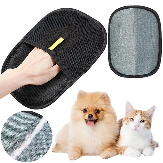 Pet Hair Remover Mitt and Deshedding Gloves for Dogs, Cats, and Rabbits with Various Coat Types