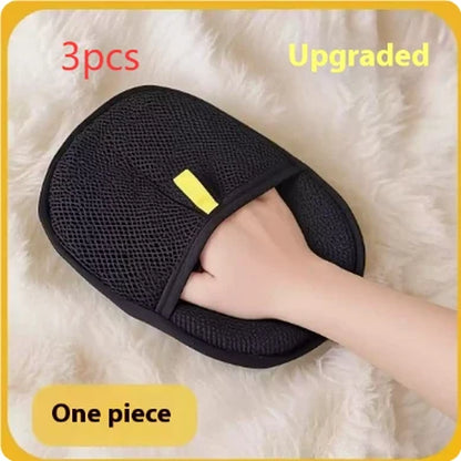 Pet Hair Remover Mitt and Deshedding Gloves for Dogs, Cats, and Rabbits with Various Coat Types