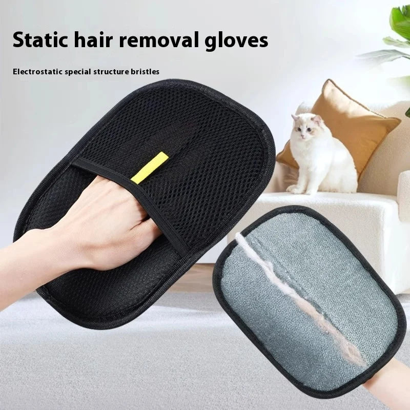 Pet Hair Remover Mitt and Deshedding Gloves for Dogs, Cats, and Rabbits with Various Coat Types